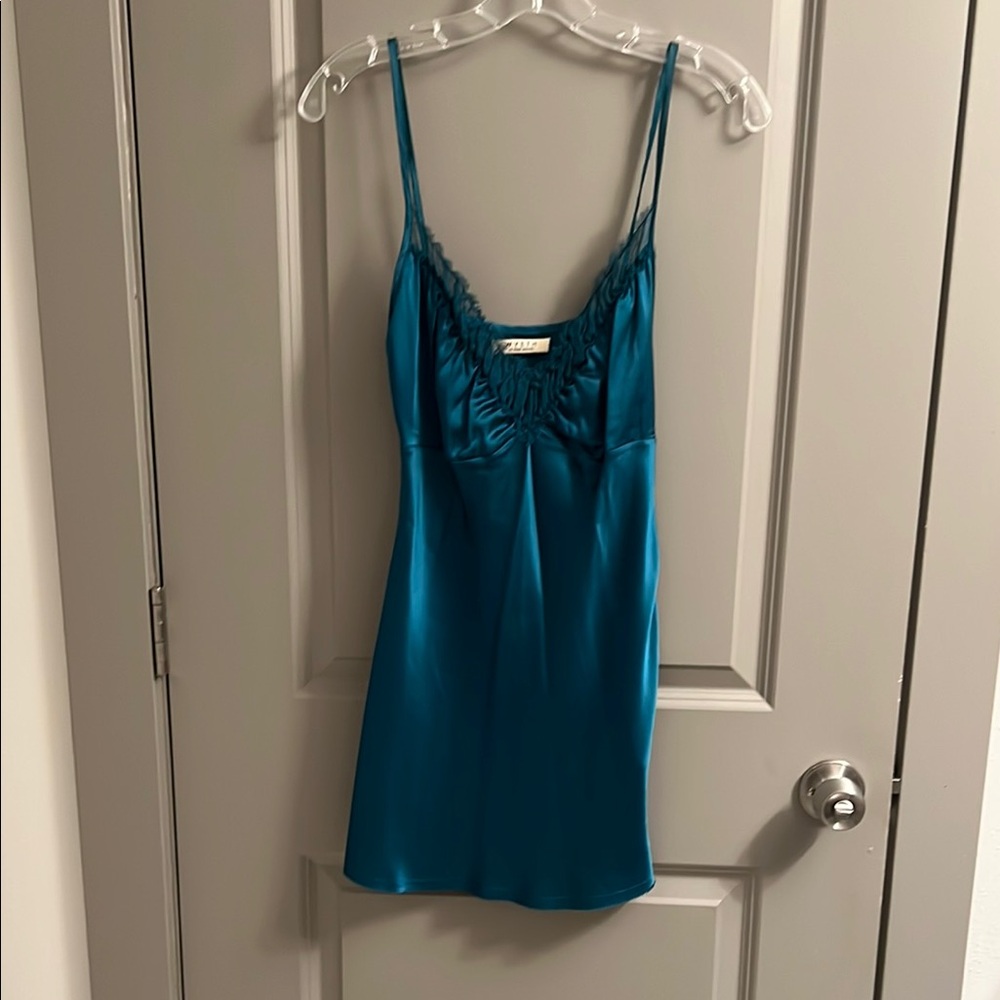 Teal Silk Top